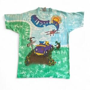 Vintage Liquid Blue Grateful Dead Spring Tour Tie Dye T-Shirt XL USA